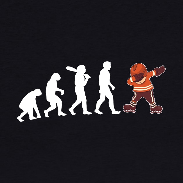 Ice Hockey Evolution Funny Dabbing Ice Hockey by funkyteesfunny